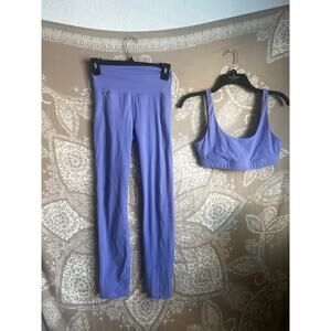 Vuori Matching Purple Bra + Leggings Set